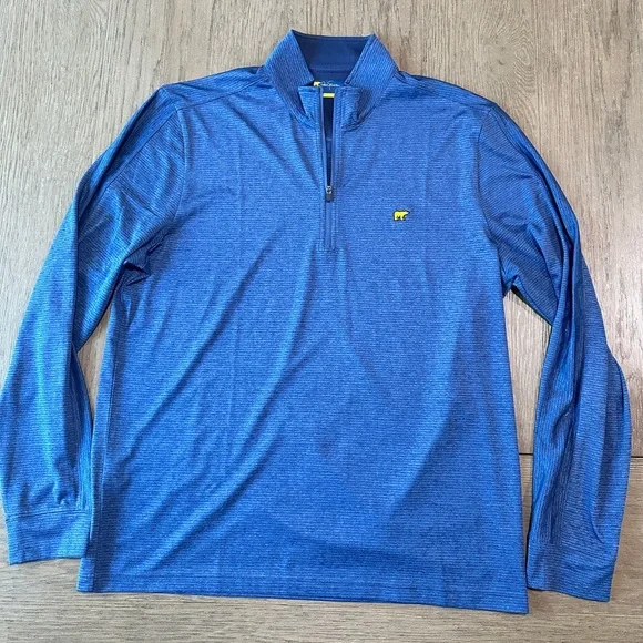 Jack Nicklaus 1/4 Zip Long Sleeve Golf Pullover Size Medium Blue - Picture 3 of 9